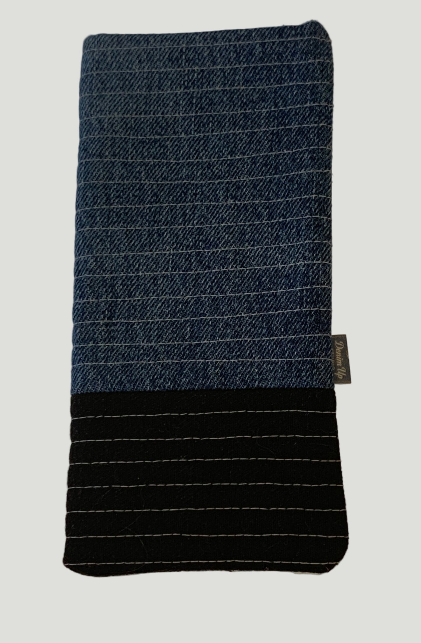 Cozy Quilted Specs Keeper - Black & Denim