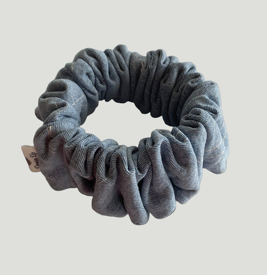 Sea Anemone Scrunchie — Upcycled Denim