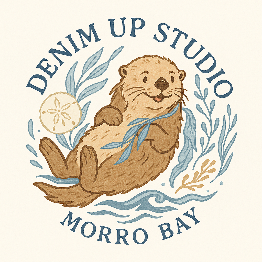 Deni the Otter Sticker (circle not squared)
