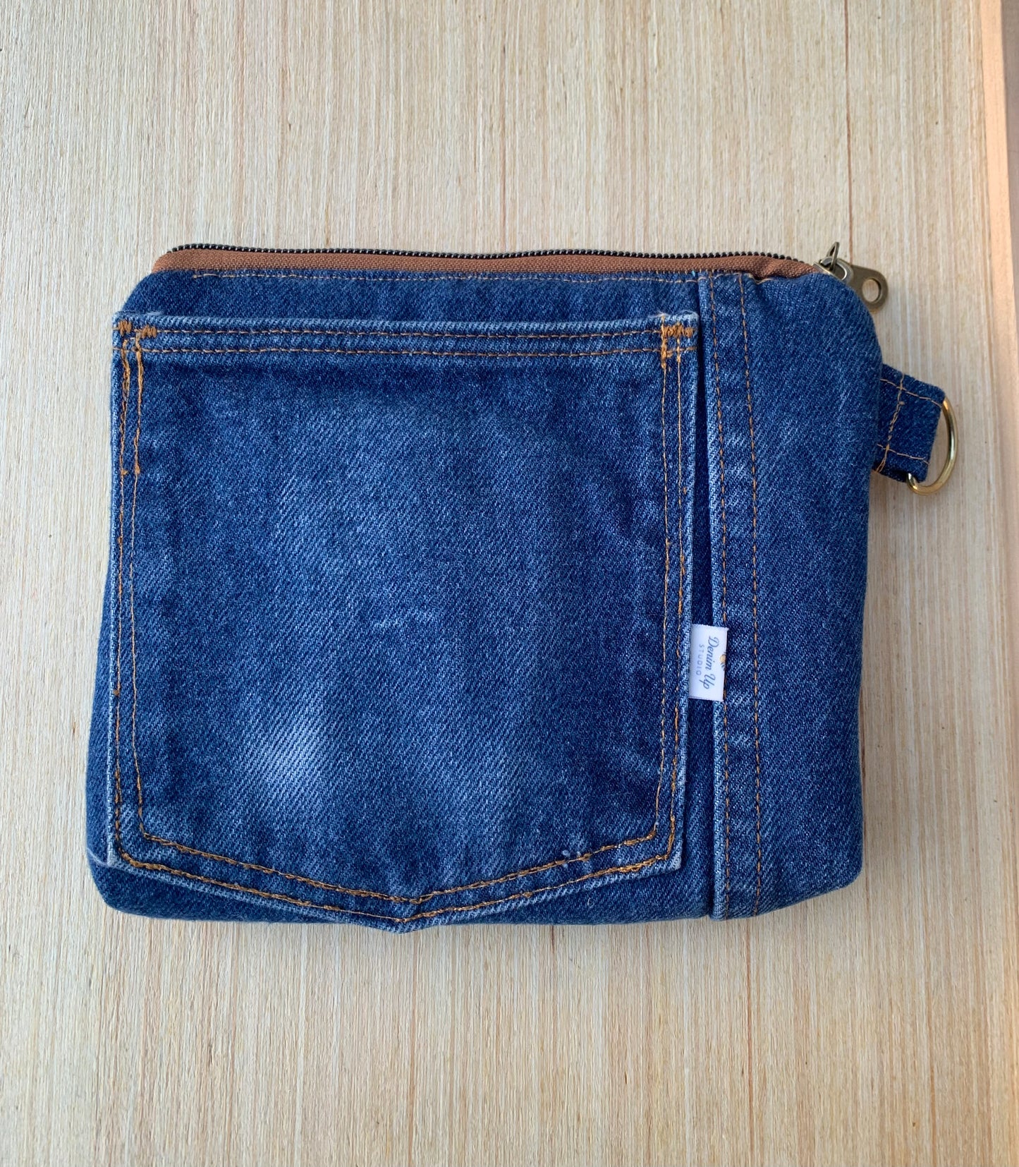 Cozy Denim Zipper Pouch