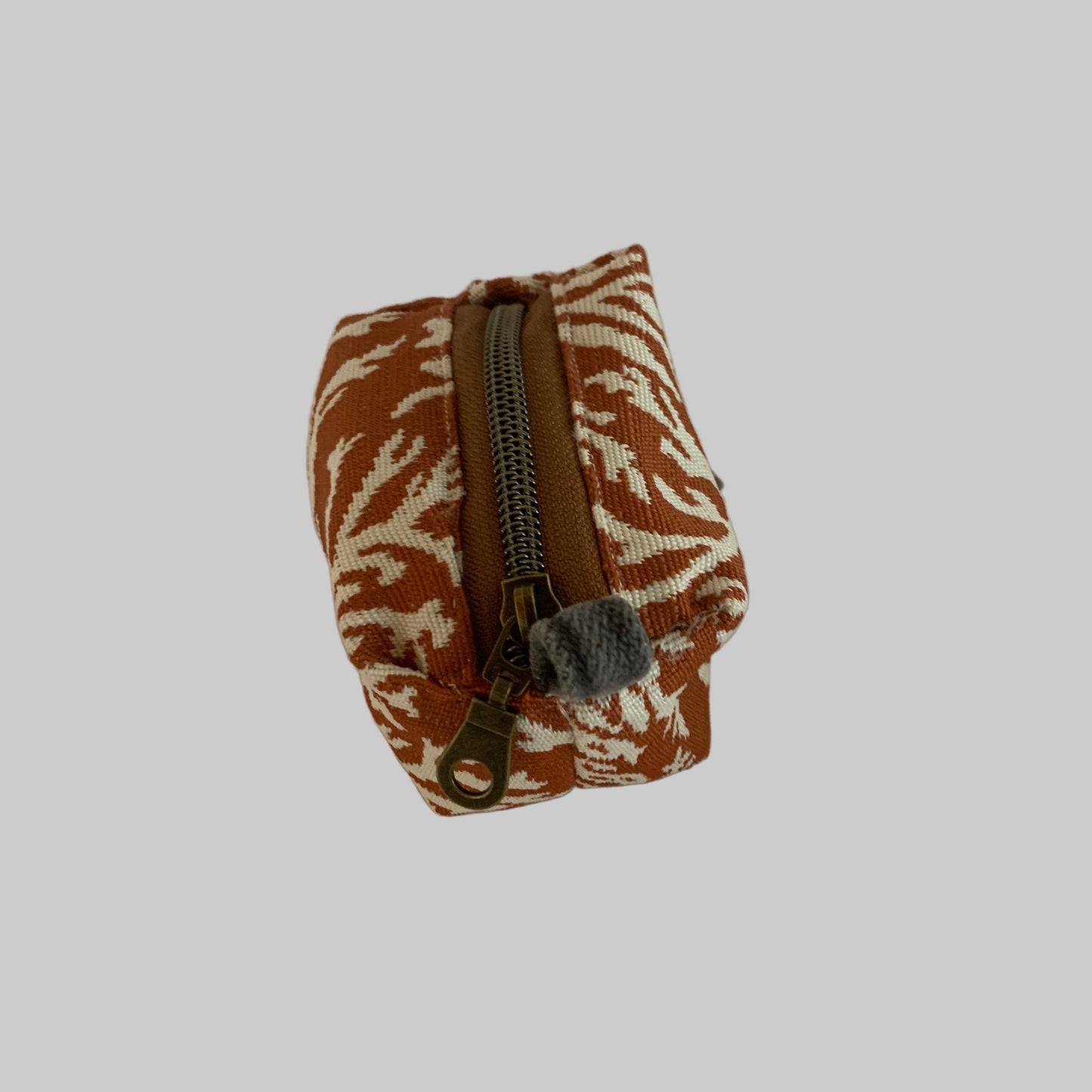 Coral & Denim Tiny Zippered Coin Pouch