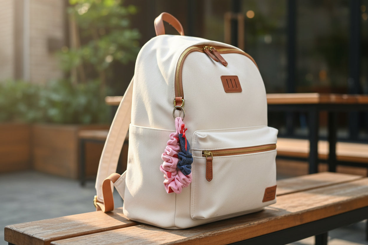 For the Love of Denim Scrunchie Key Ring