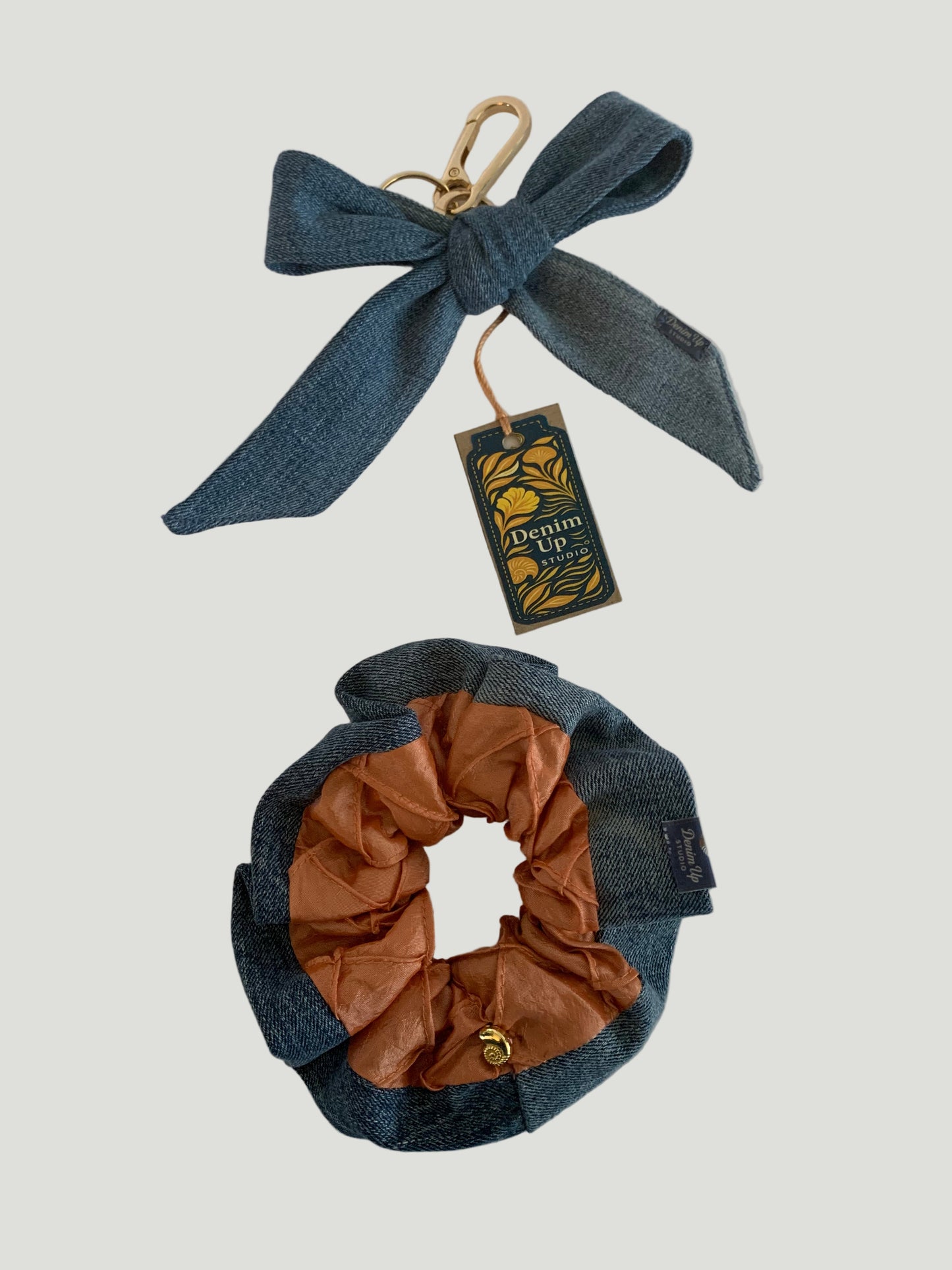 Unforgettable Sunset Collection - Denim Scrunchie & Key Chain