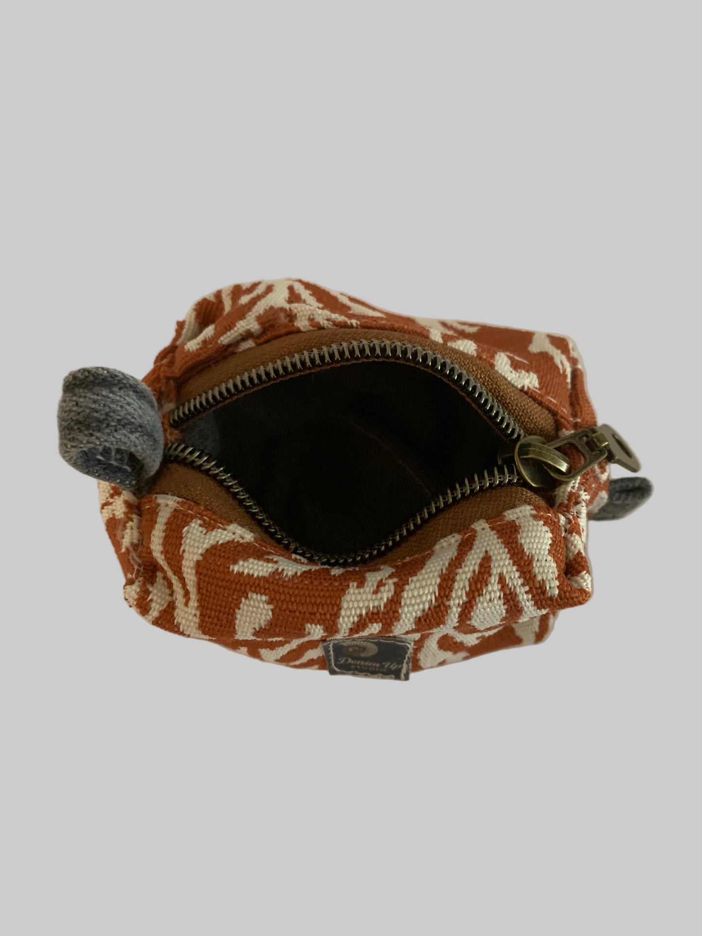 Coral & Denim Tiny Zippered Coin Pouch