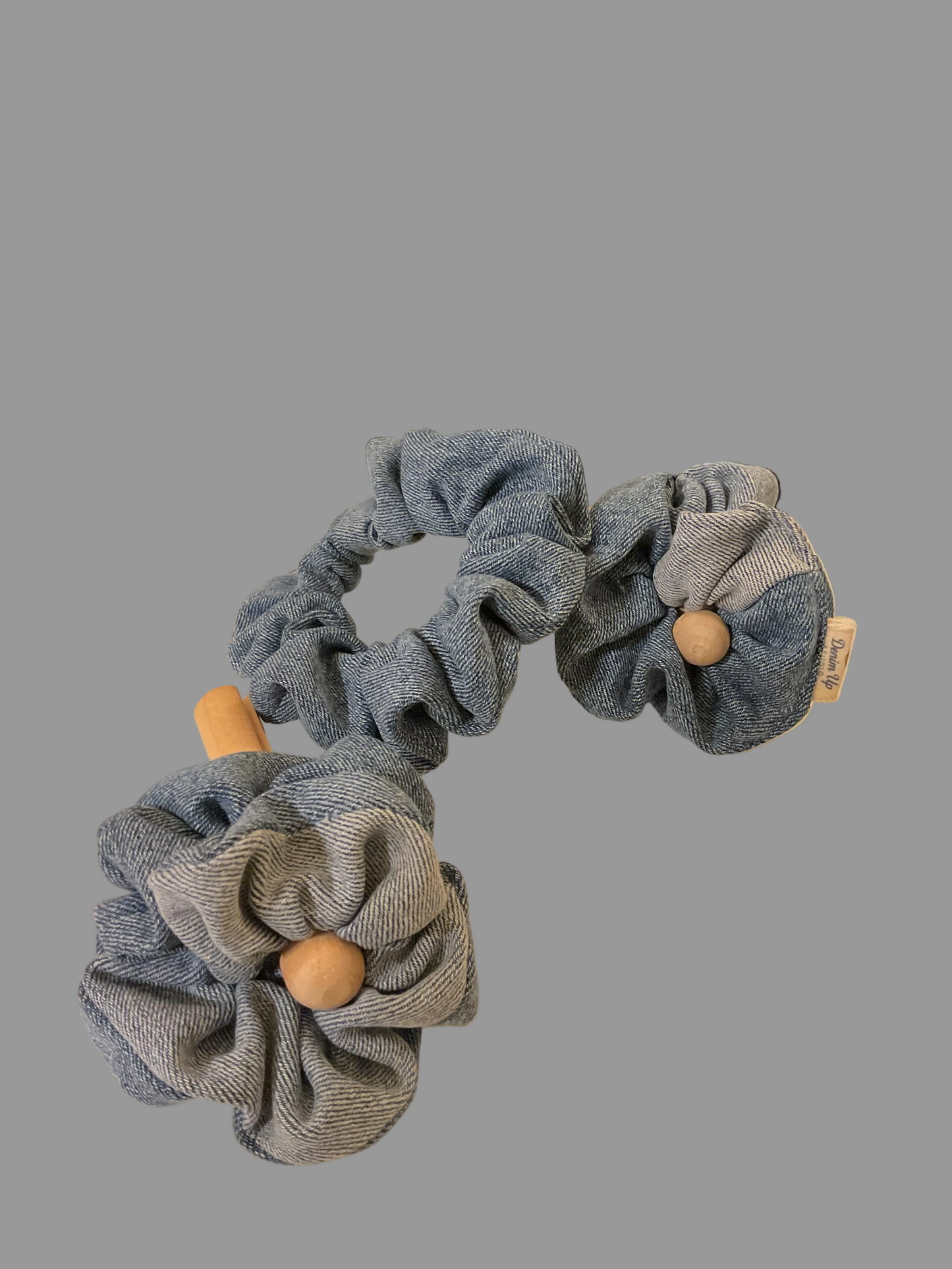 Light denim scrunchie