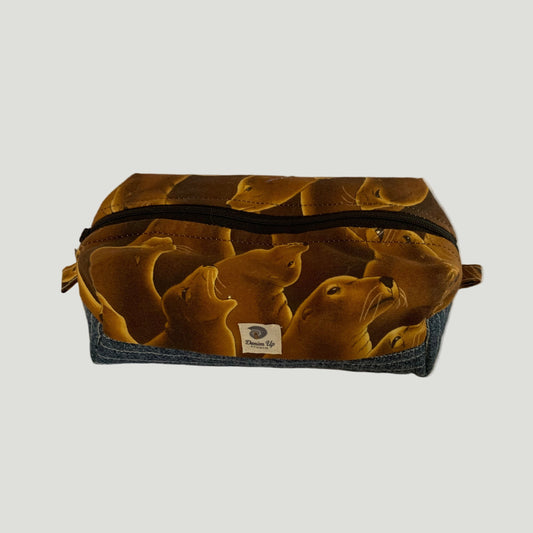 Sea Lion Boxy Zipper Bag – Soft Denim Special Release