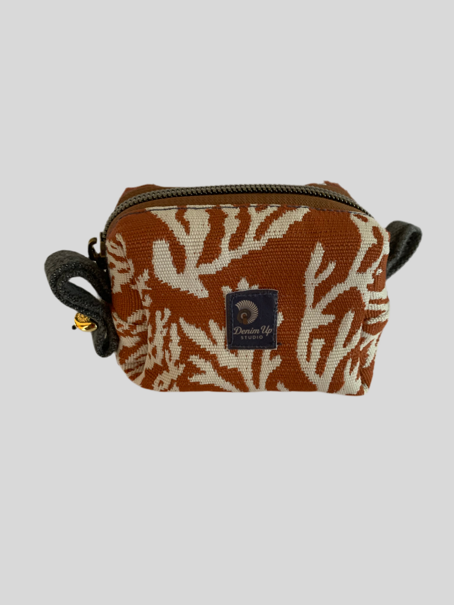 Coral & Denim Mini accent coin pouch (B)