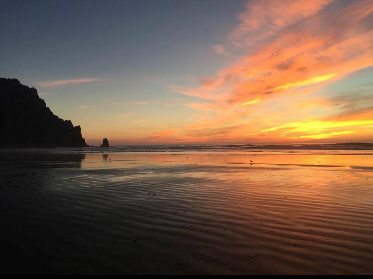 Quilted Satin Sunset Scrunchie