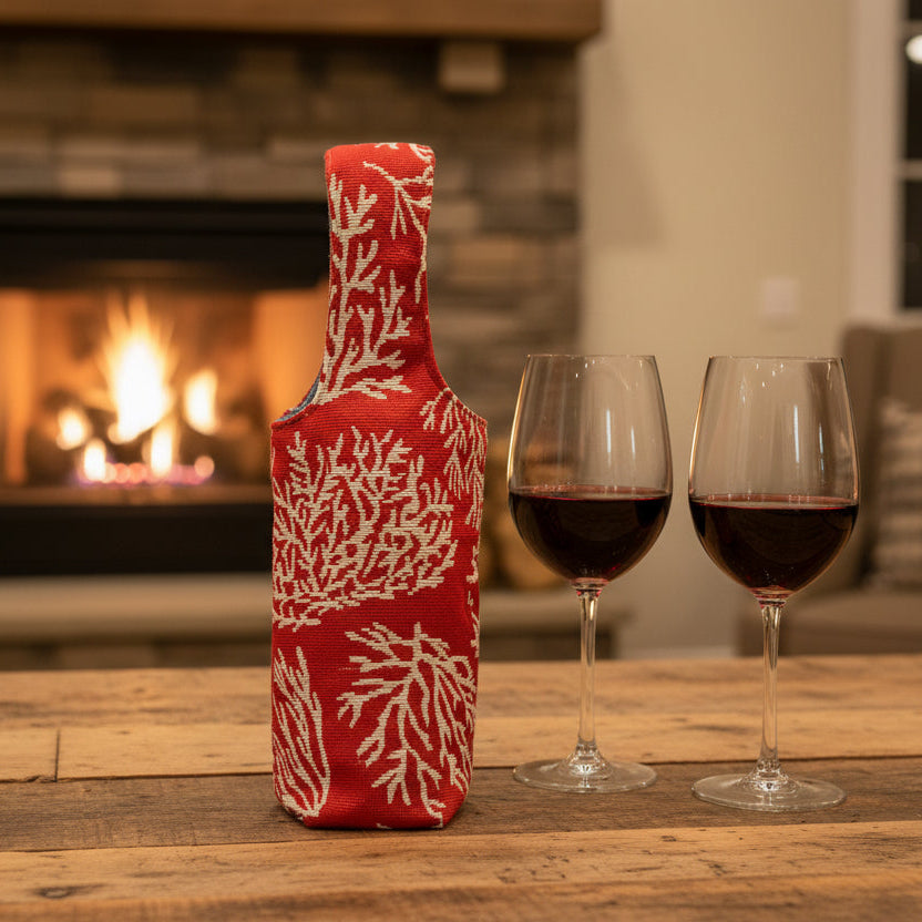 Red-y for Coral Wine Tote Reversible Gift Bag