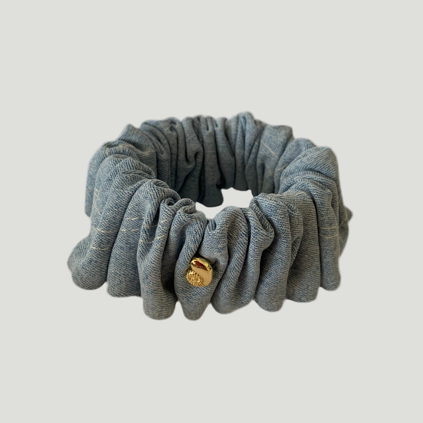 Sea Anemone Scrunchie — Upcycled Denim