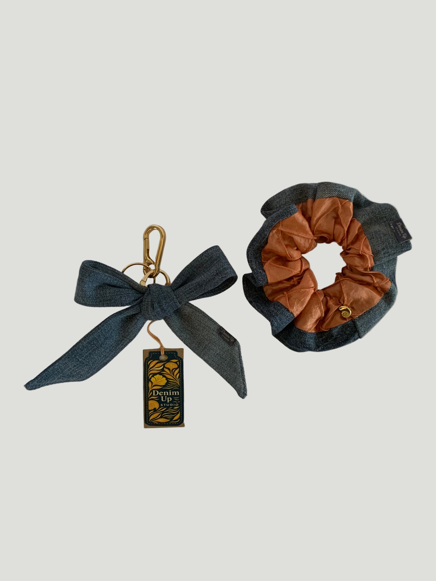 Unforgettable Sunset Collection - Denim Scrunchie & Key Chain
