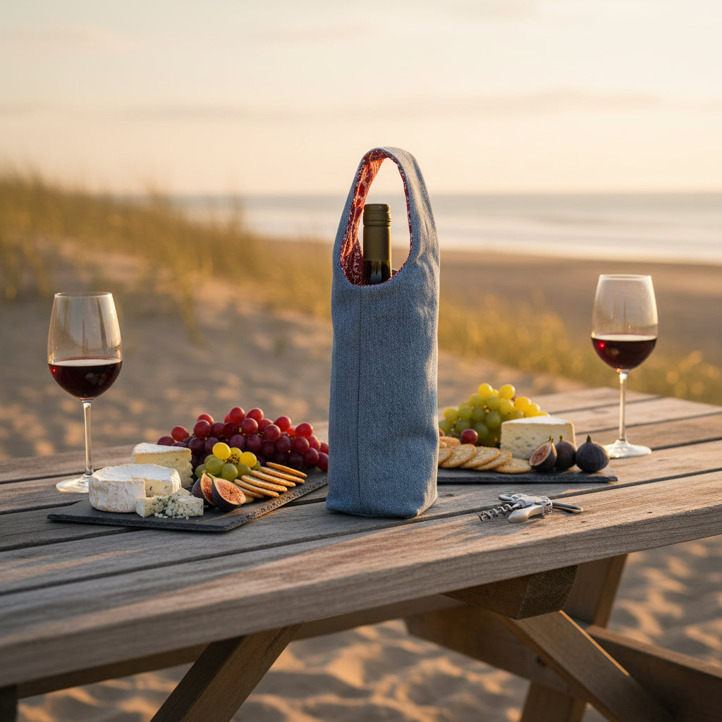 Red-y for Coral Wine Tote Reversible Gift Bag