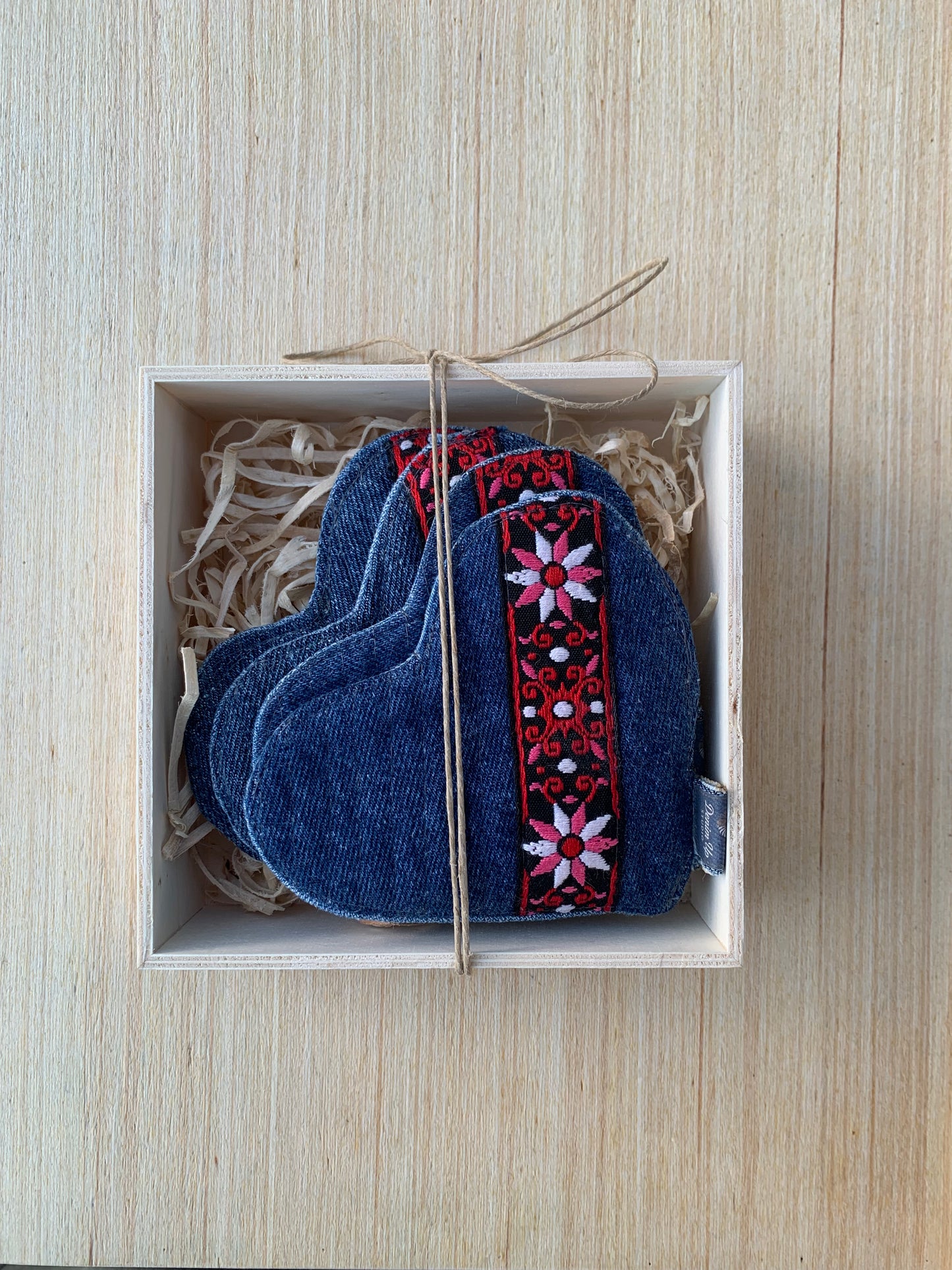 Festive Comfy Heart Coasters