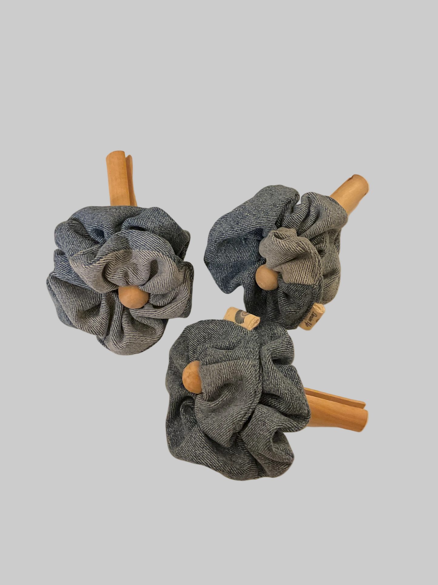 Light denim scrunchie
