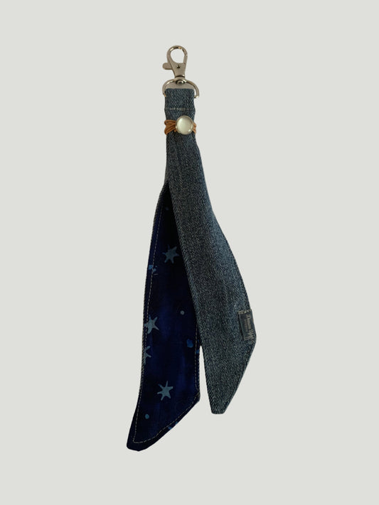 Starlight Denim Sash Purse Charm
