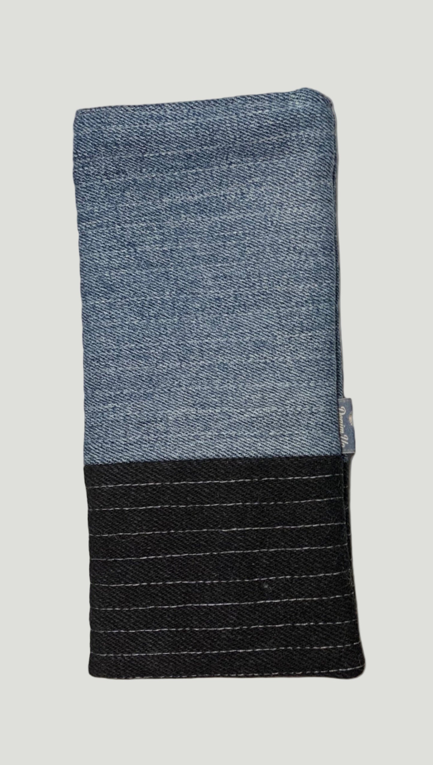 Cozy Quilted Specs Keeper - Black & Denim
