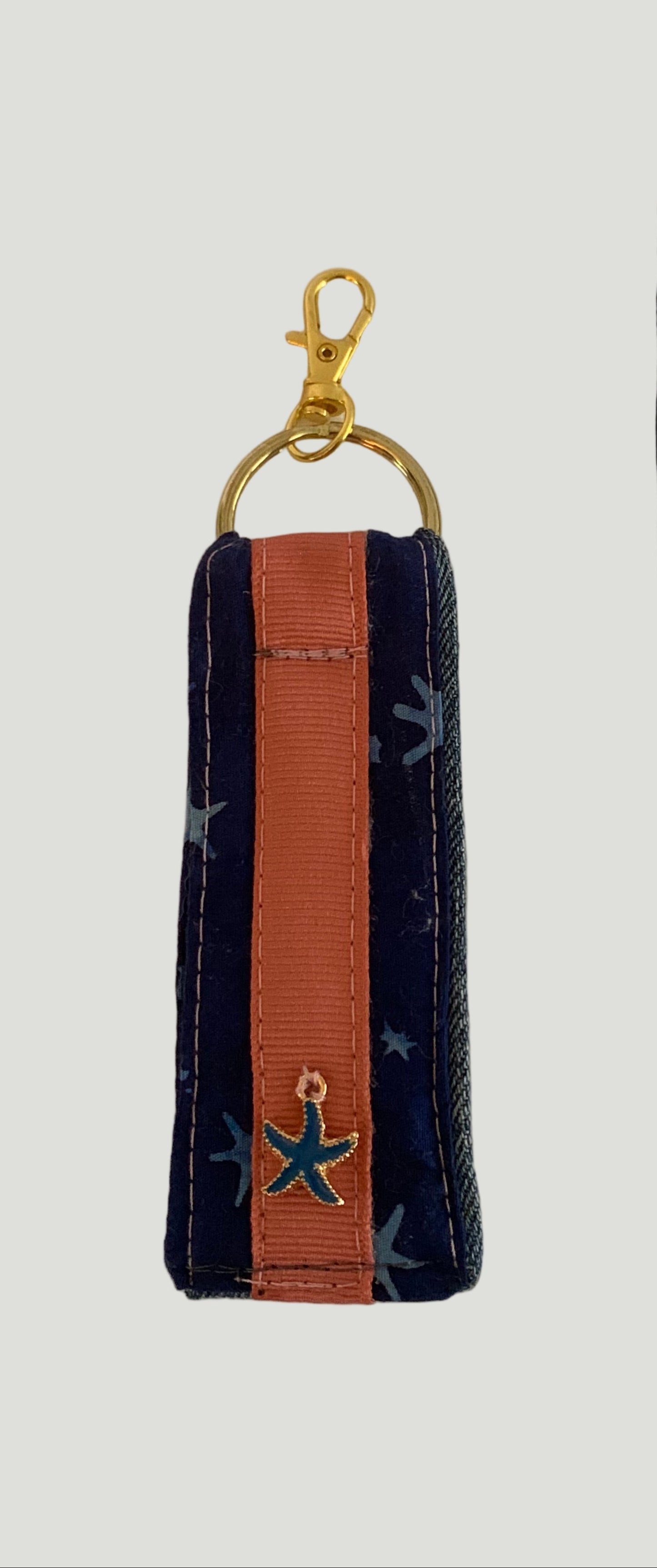 Starlight Ocean Keychain- Coral Ribbon
